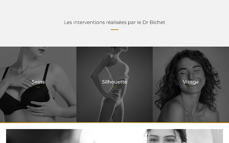 Capture d'écran du site du docteur Bichet