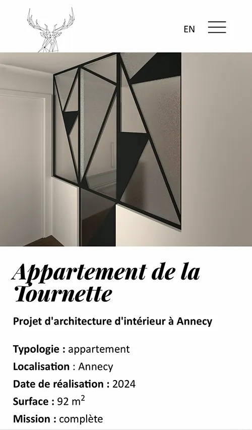 Capture d'écran du site Real Dear Architecte après refonte du site