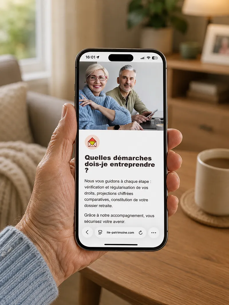 Site de Stratégie retraite et patrimoine sur mobile, site d'une conseillère en retraite et patrimoine
