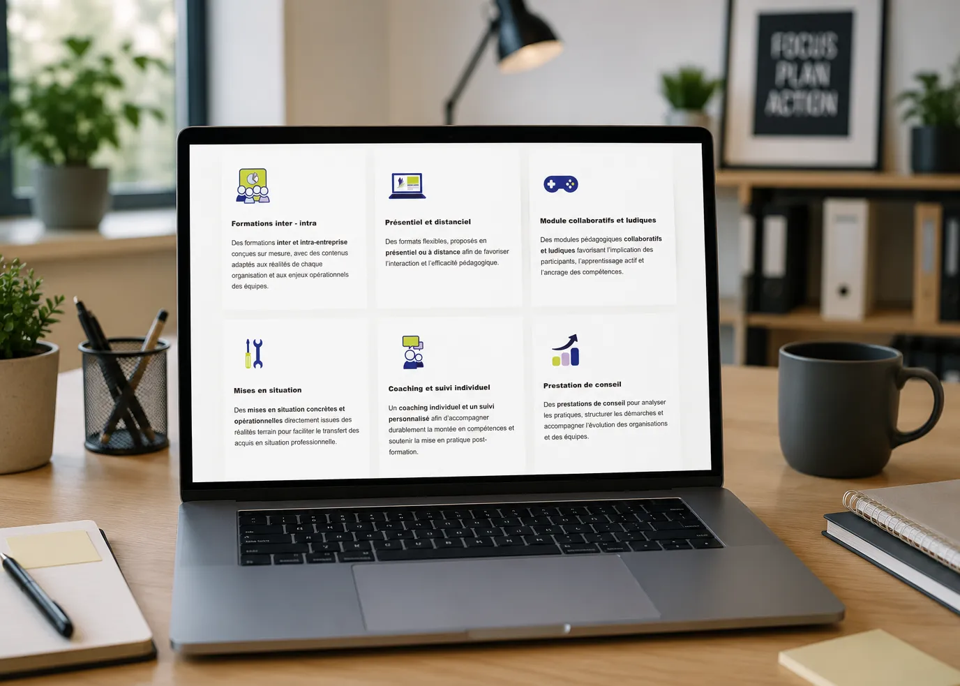 Site de la Fabrik à Déclics, site d'un organisme de formation sur la retraite, management